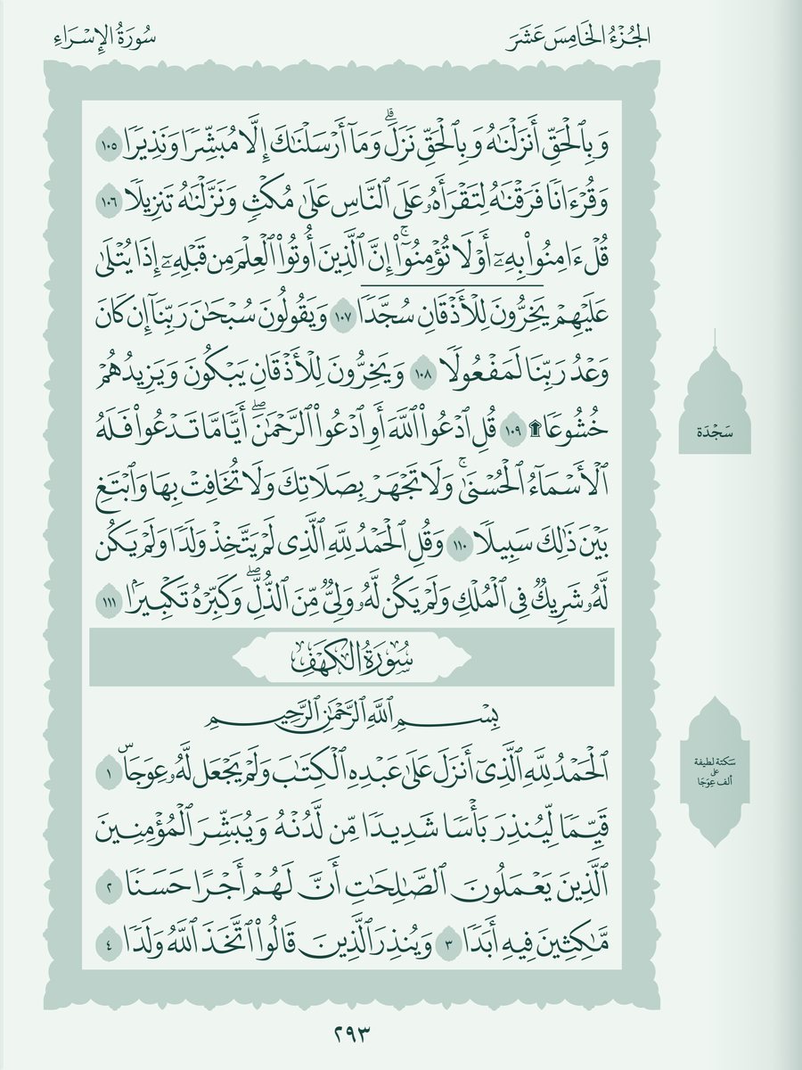 A mushaf page on iPad